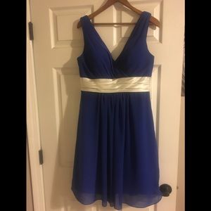Bill Levkoff size 12. blue bridesmaid dress.